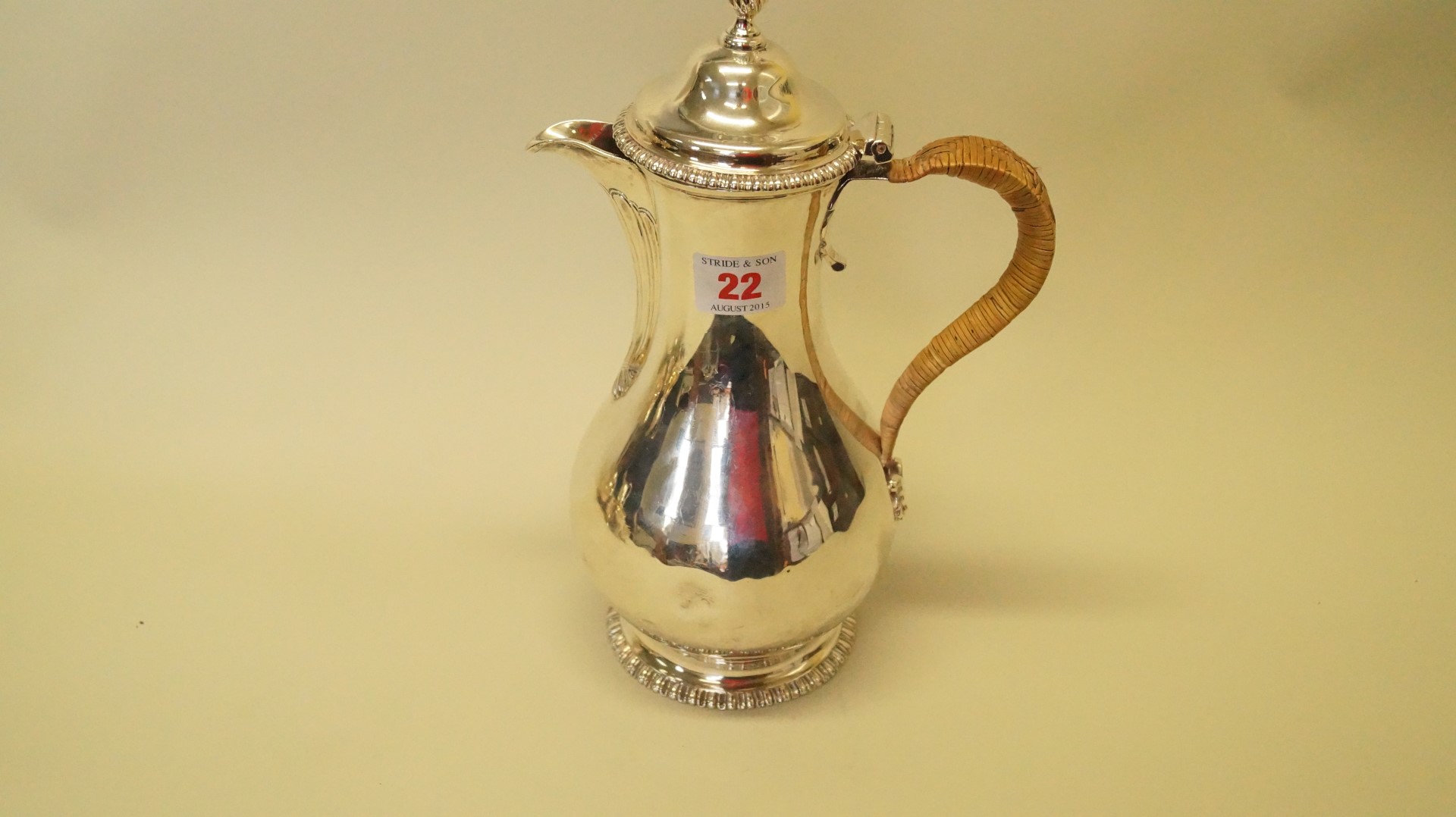 A George III silver baluster coffee pot, by Charles Wright , London 1769, 26cm, 693g. Condition