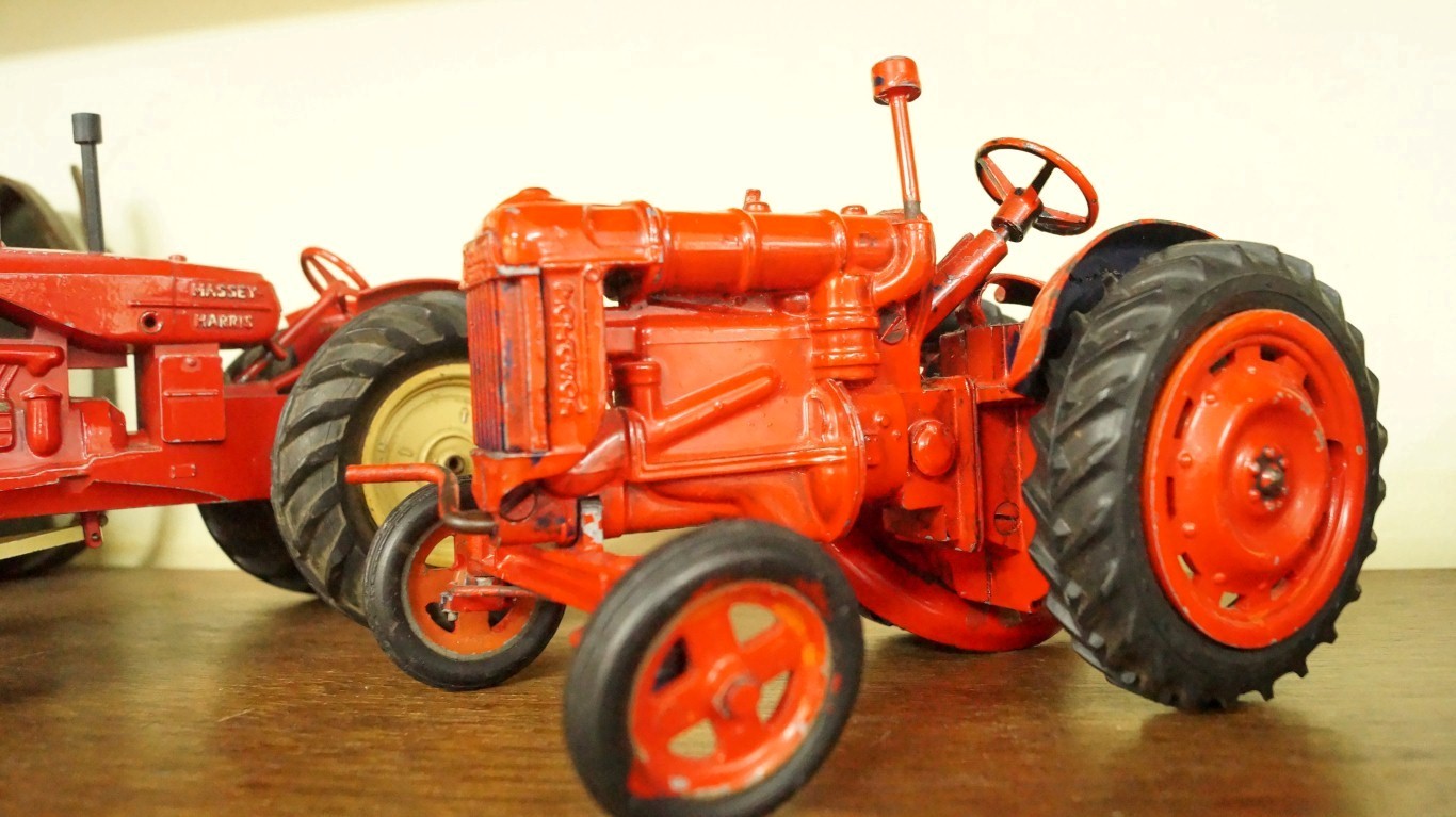 A Chad Valley Fordson Major clockwork tractor; together with a Lesney Massey Harris 745D tractor. - Image 3 of 3