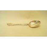 A large Danish white metal spoon, by Christian F Heise, Copenhagen 1913.