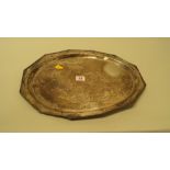 A German white metal tray, by Hestermann, Muenchen, stamped 800. Condition Report: This tray is in a