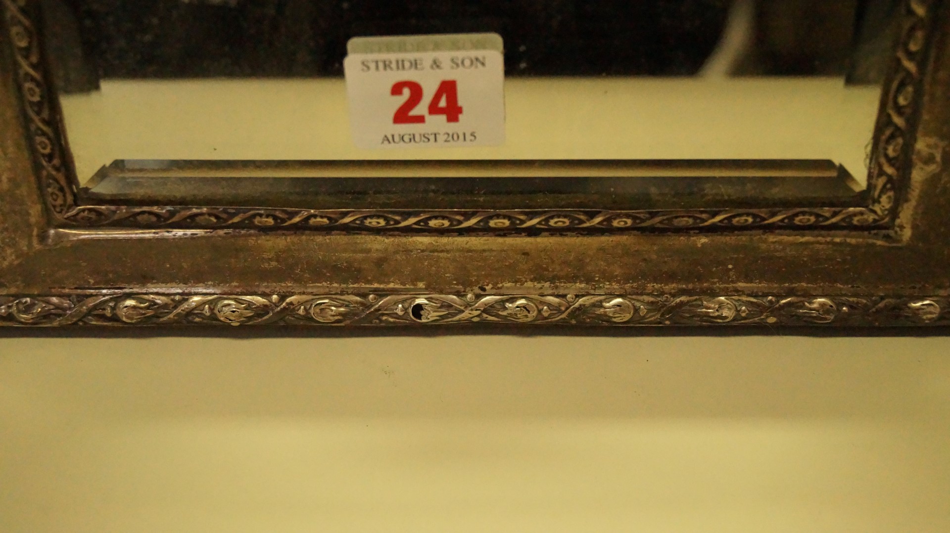 A silver easel mirror, Birmingham 1911, 34cm by 23.5cm. Condition Report: Some denting and minor - Image 2 of 4