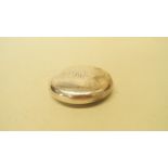 A Victorian silver oval snuff box, by William M Hayes, Birmingham 1900,