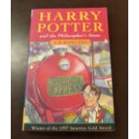 J K Rowling, Harry Potter and the Philosopher's Stone, First edition by Bloomsbury with soft cover,