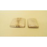 Two silver cigarette cases, 216g.