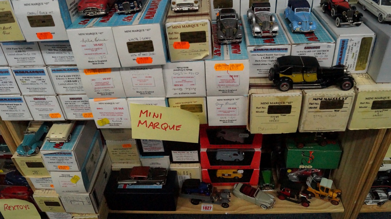 Model Cars: a large quantity of Mini Marque; Giocher; and Rio models, mostly boxed, (two shelves).