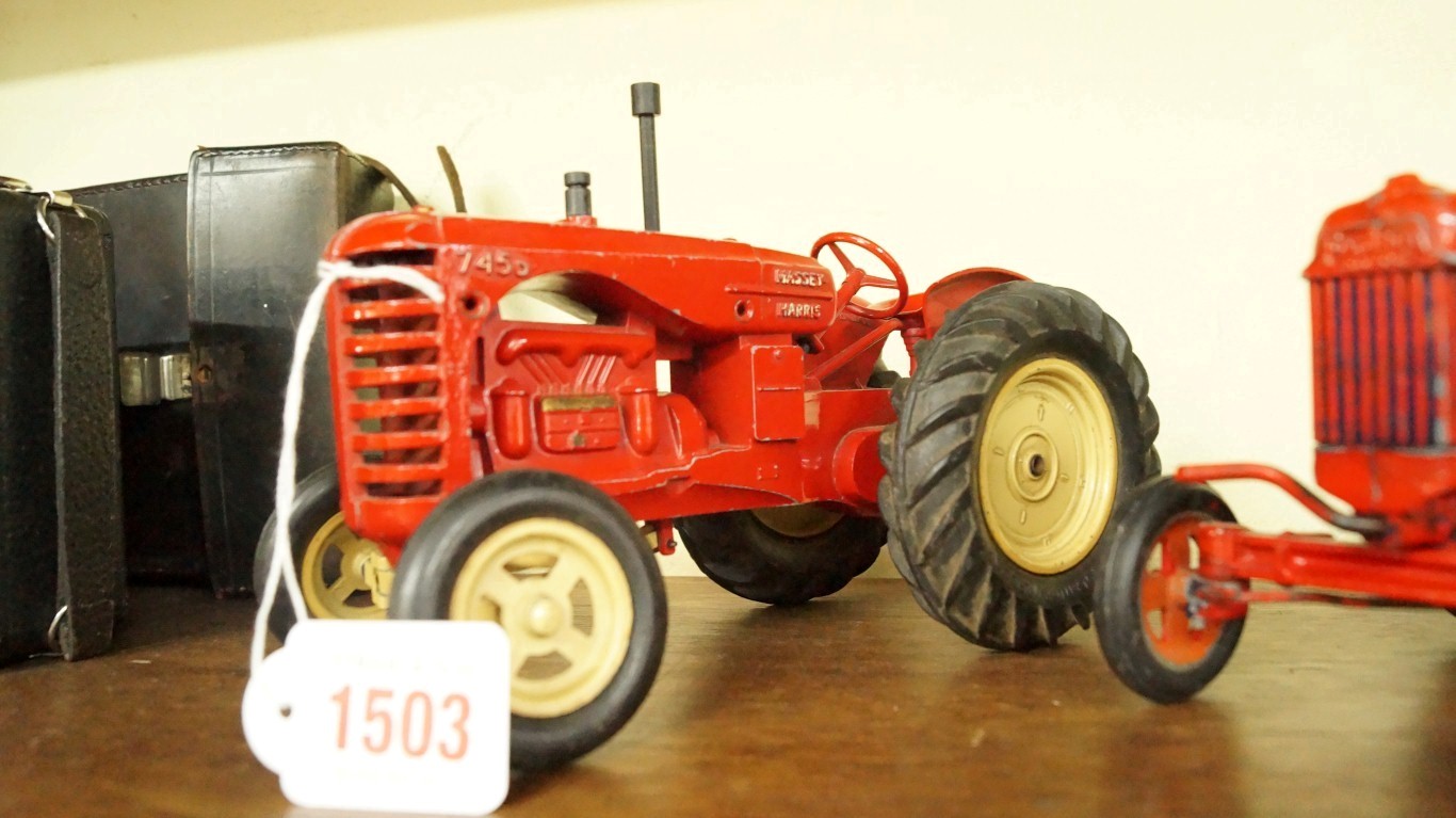 A Chad Valley Fordson Major clockwork tractor; together with a Lesney Massey Harris 745D tractor. - Image 2 of 3