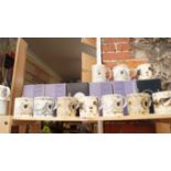 Ten Wedgwood commemorative mugs,