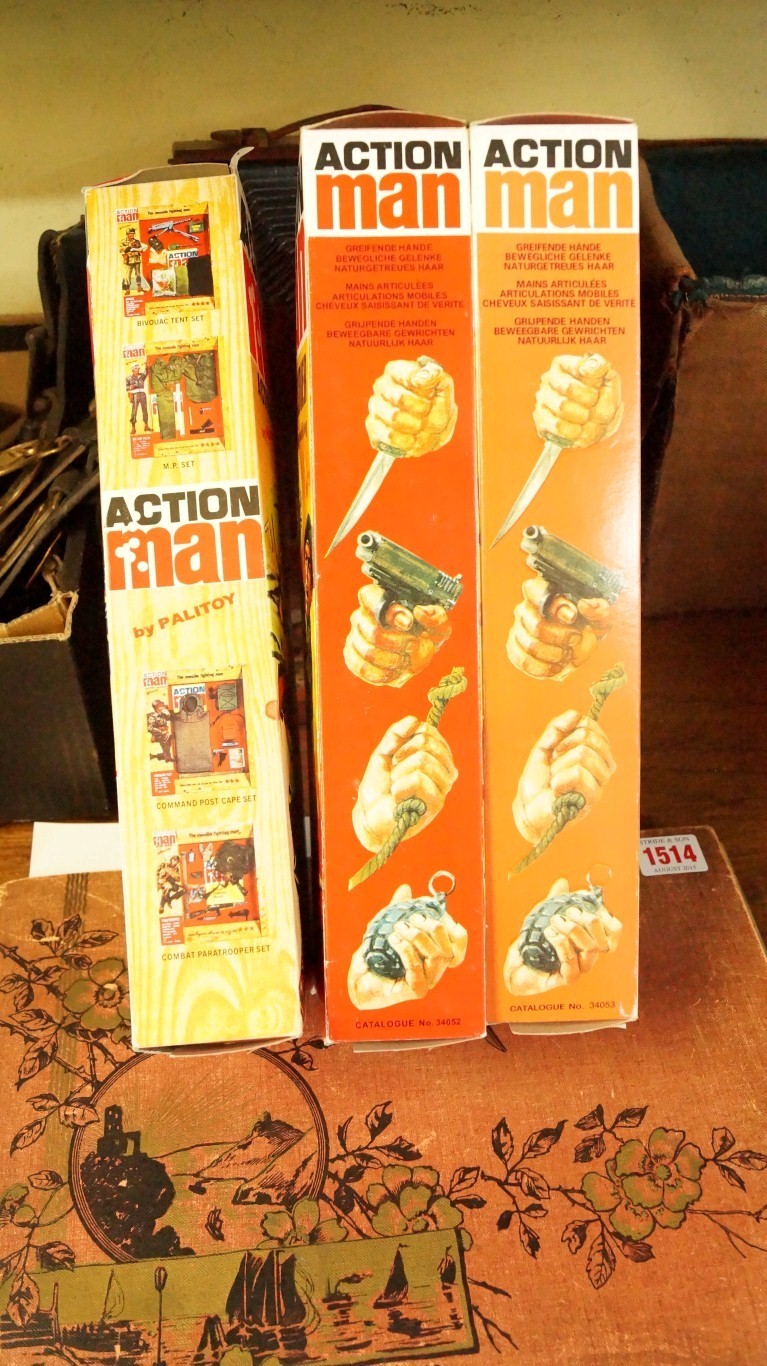 Three 1970s Action Man figures, each boxed.  Condition Report: These boxes do not contain the - Image 2 of 9