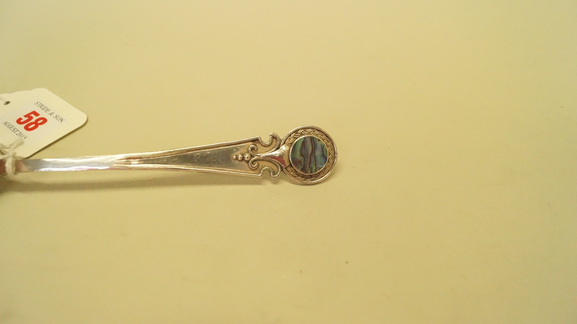 An Arts and Crafts style silver spoon, by John Sidney Reeve, Birmingham 1932, - Image 2 of 4