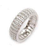 ANILLO DE PLATA Y ZIRCONITAS Peso 3,5 gr. Precio Salida/Starting Price: €40