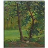 JOAQUIM TERRUELLA (1891-1957) óleo sobre tabla. Med.: 39 x 32 cm. "Gallinas" Precio Salida/