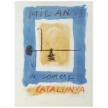 ALBERT RAFOLS CASAMADA (1923-2009) Litogradia 48/100. "Mil anys de comerç a Catalunya" Med.: 76 x 56