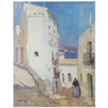 PASCUAL BUENO (1930) óleo sobre lienzo. Med.: 72 x 79 cm. "Ibiza" Precio Salida/Starting Price: €