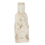 CHARLES COLLET escultura en piedra. Med.: 41 x 15 x 15 cm. "Virgen de Montserrat" Precio Salida/