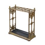 A rare Coalbrookdale cast iron stick stand  circa 1870 with lift out tray, fully stamped CB Dale and