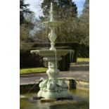 A rare and impressive Val d'Osne cast iron fountain  late 19th century 300cm.; 118ins high by