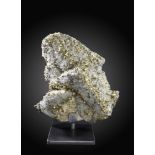 Minerals: A Pyrite and Quartz specimen Peru on stand 31cm.; 12¼ins high