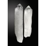 Minerals: Two Quartz points  Brazil the longer 37cm.; 14½ins