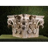 An unusual Coadestone corner pilaster capital    the underside with impressed mark Croggon,