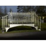 A wrought and cast iron bridge    (made-up) incorporating 19th century elements  155cm.; 61ins