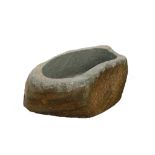 Carved Rock Bath    Granite  86cm.; 34ins high by 140cm.; 55ins wide by 136cm.; 53½ins deep