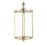 A large wrought iron lantern    French, circa 1900  160cm.; 63ins high