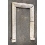 A Brèche marble door surround    19th century  outside measurements 261cm.; 103ins by 163cm.; 64ins