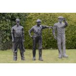 Garden Sculpture: A similar bronze figure of a farrier    last quarter 20th century  183cm.; 72ins