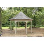 A cast iron timber and slate pavilion    (made-up) using Victorian and recycled components