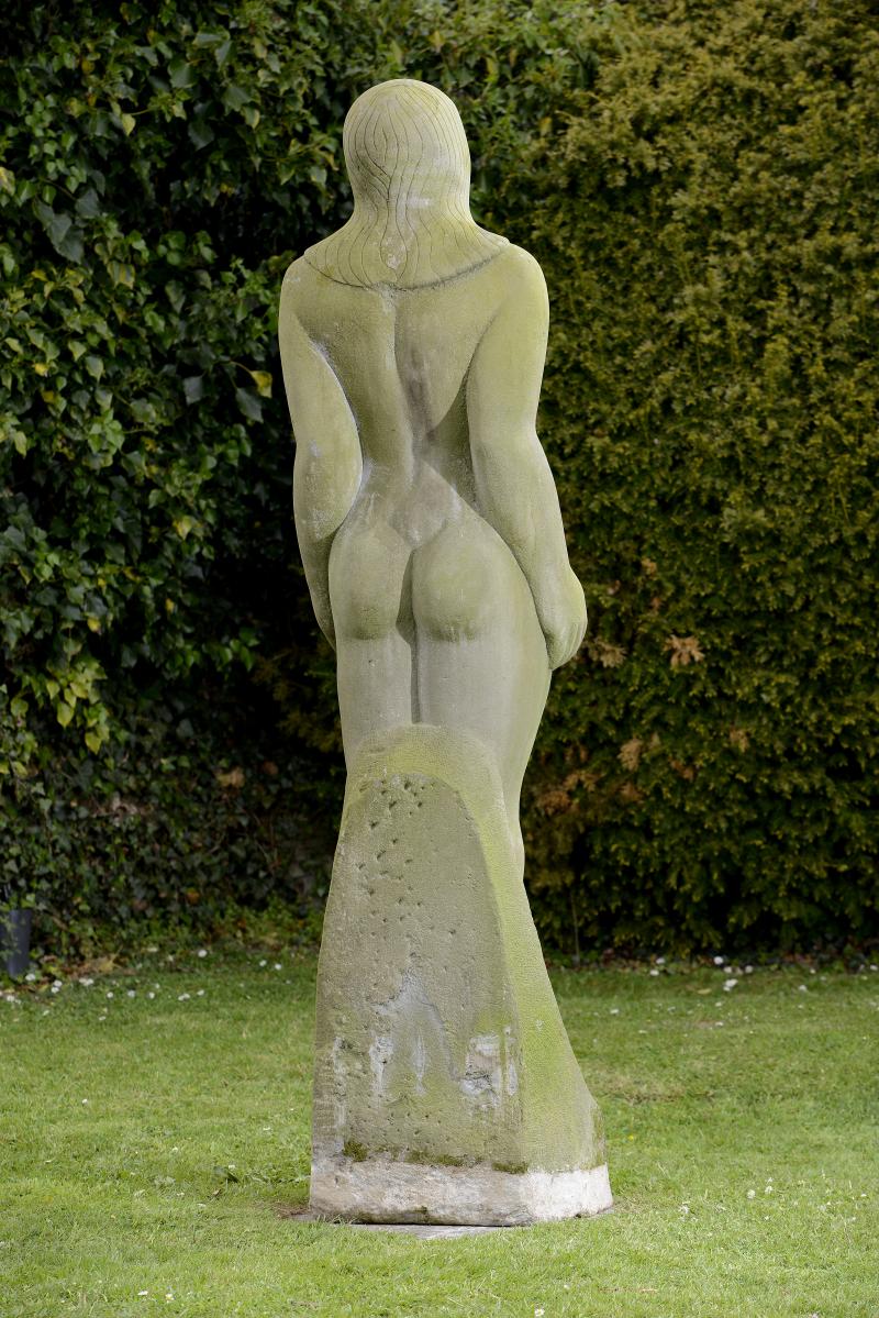 Garden Sculpture:Maida Crowe  A carved Forest of Dean stone figure 203cm.; 80ins high  Maida Crowe - Image 2 of 2