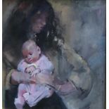 Robert Lenkiewicz  Thais and her Mother Inscribed on reverse - brief study 35min Oil on canvas
