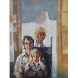 Robert Lenkiewicz  Dean Bawden and Parents 1976 Oil on canvas Unframed 122cm.; 48ins by 92cm.; 36¼