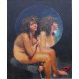 Robert Lenkiewicz  Cathy Clipson with tampax  1983 Framed 112cm.; 44ins by 134cm.; 53ins  017