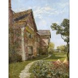 Herbert Cecil Drane (British 1862 - 1932)   The Garden Bonnets Farm, Capel Surrey  Signed  Oil on