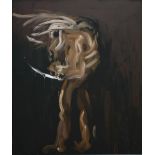 Robert Lenkiewicz  Blind Tobit masturbating in the wind 2000 Inscribed Oil on canvas Framed
