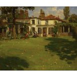 William Robertson Smith Stott (British exb 1905-1934)  The Garden at the Old House Signed and