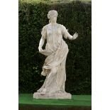 Garden Sculpture:A set of four lifesize composition stone figures  modern cast after the Baroque