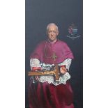 Robert Lenkiewicz  Cyril Restieux - Bishop of Plymouth. 1983 Oil on canvas Framed 167cm.; 65¾ins