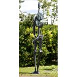 Garden Sculpture:Ernst Eisenmeyer  Abstract figure Sheet copper Unique 1963 370cm.; 146ins high