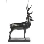 •▲ A bronze stag by Christian Maas  signed Christian Maas and with gilt foundry stamp and