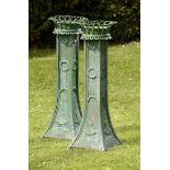 A pair of unusual Toleware plant stands  French, late 19th century 89cm.; 35ins high