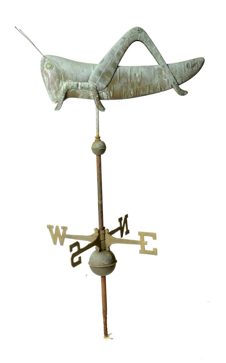 An unusual sheet copper and cast iron weathervane  mid 20th century 124cm.; 49ins high