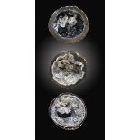 Minerals:Three geodes comprising, Quartz and Crystal Heamatite  Mexico average size