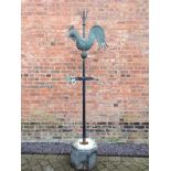 A copper and wrought iron weathervane  mid 19th century 260cm.; 102½ins high