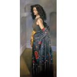 Robert Lenkiewicz  Anna standing in the black shawl, 1996 Number 26/475 99.5cm.; 39¼ins by 48.