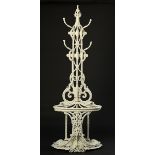 A Coalbrookdale cast iron hall stand2nd half 19th centurywith diamond registration stamps195cm.;