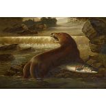 A. Roland Knight (active 1810-1840)Otter and SalmonSignedOil on canvas34cm by 49cm14ins by 19ins