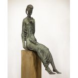 ▲ Sculpture: Thomas Bayliss Huxley Jones, (British, 1908-1969)Seated FemaleBronze90cm.; 35½ins