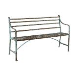 Garden Seat: An unusual Regency reeded wrought iron seatearly 19th century158cm.; 62ins wide