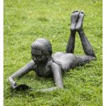 ▲ Garden Sculpture: John Robinson (1935 to 2007)LucyBronze Unique 55cm.; 21½ins high by 60cm.; 24ins